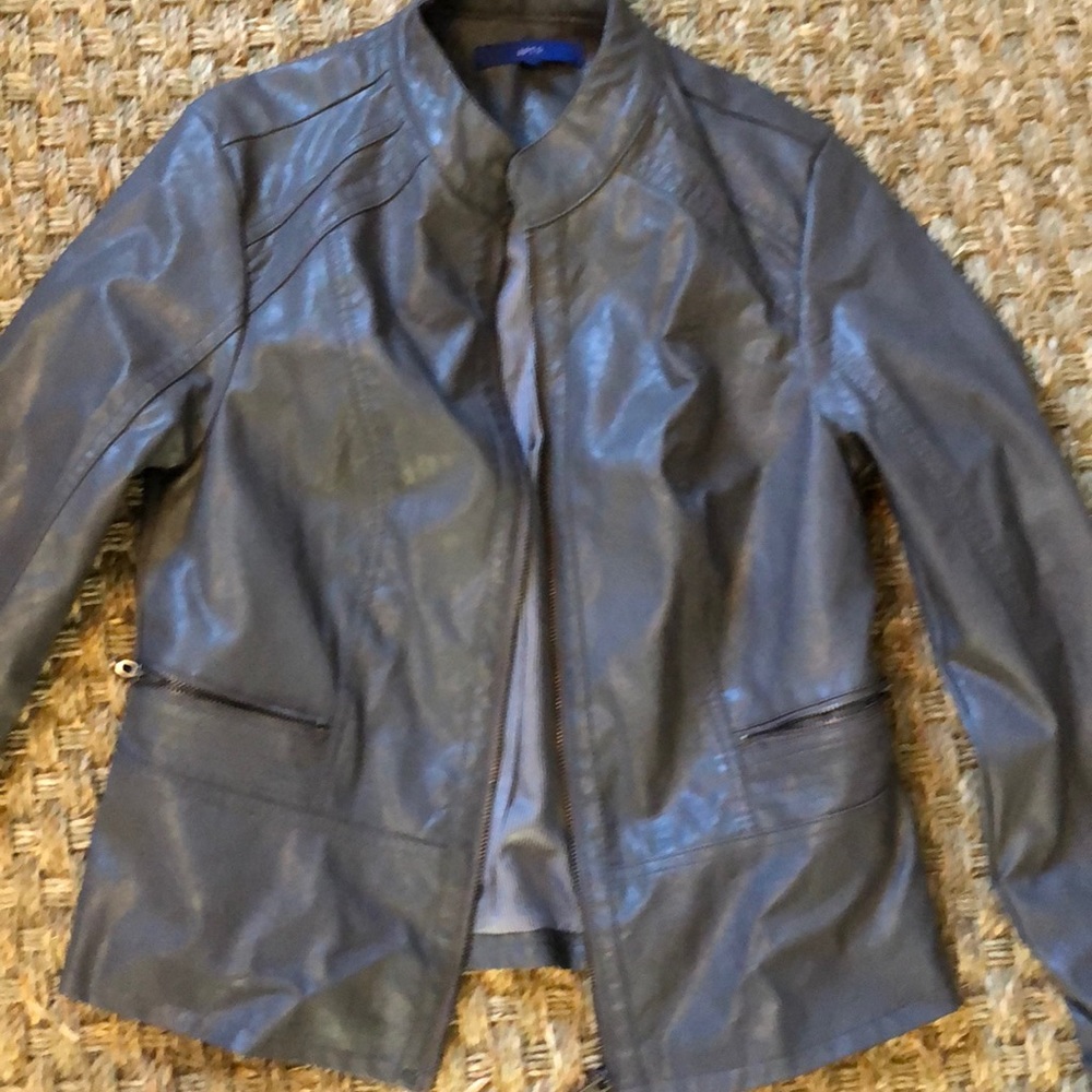 Gray Leather Jacket - image 1